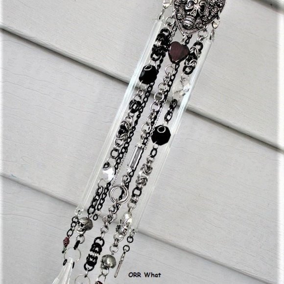 Skull Suncatcher Decor Crystals Chimes Valentine Link Heart Rose bUniqueChains - Picture 2 of 8